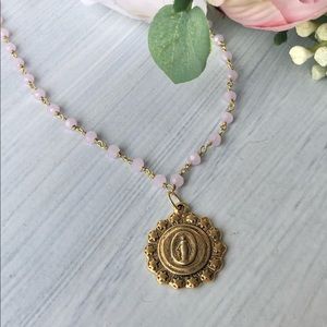 Beautiful rosary mother Mary necklace